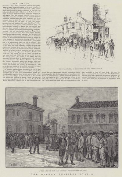 The Durham Colliery Strike by William Barnes Wollen